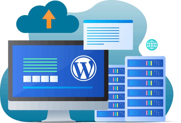 Hero-afbeelding van WordPress hosting met snelheidsoptimalisatie