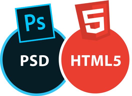 Drie stappen van PSD-ontwerp naar HTML-website.