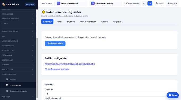 Zonnepanelen Configurator