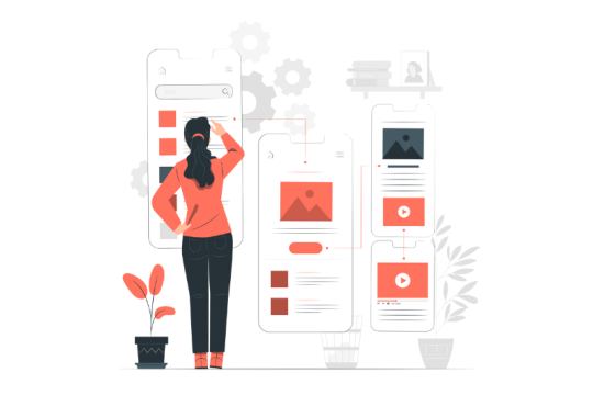 Maatwerk thema-ontwerp op een responsieve website met kleurrijke elementen.