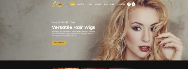Tablet met haarsalonwebsite en online boekingssysteem