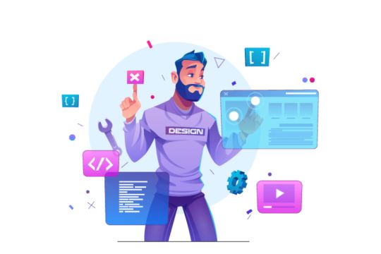 Schetsen en wireframes voor de layout van een websiteontwerp