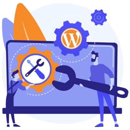 Screenshot van WordPress beheerpaneel met prestatie- en beveiligingsstatistieken
