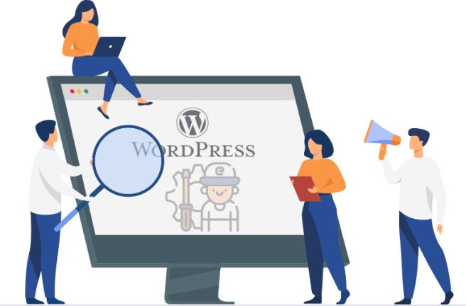 Ontwikkelaar werkt aan WordPress maatwerkplugin op laptop.