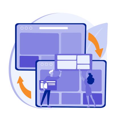 Illustratie van een WordPress-website die soepel wordt overgezet