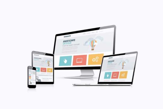 Desktop weergave van een WordPress portfolio site met projecten grid